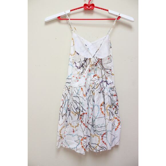 La Prestic Ouiston White Heart Airplane Bird Halter Mini Dress Size 1/Small - Picture 3 of 6